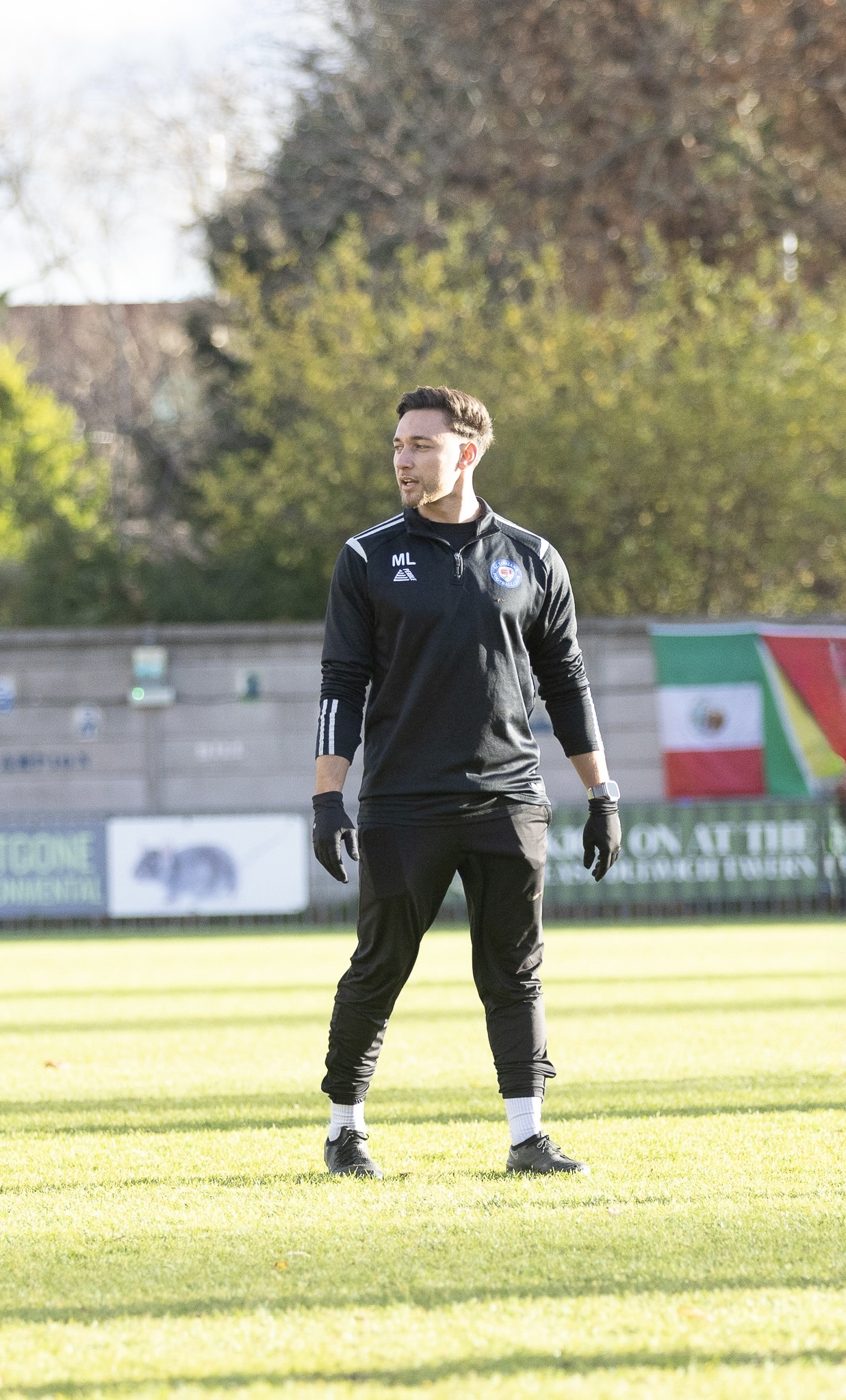 Maor coaching on the pitch